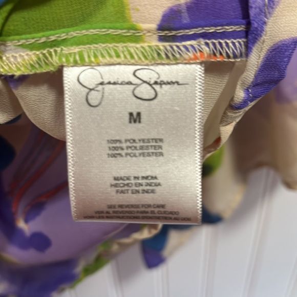 Jessica Simpson floral sheer bell sleeve blouse - Picture 6 of 8